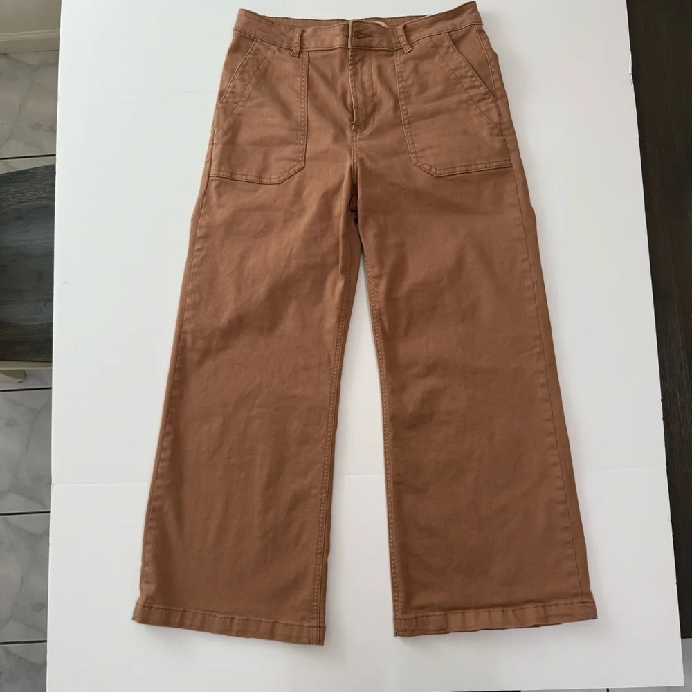 Kut from the Kloth Tan Wide Leg Jeans - Picture 2 of 14